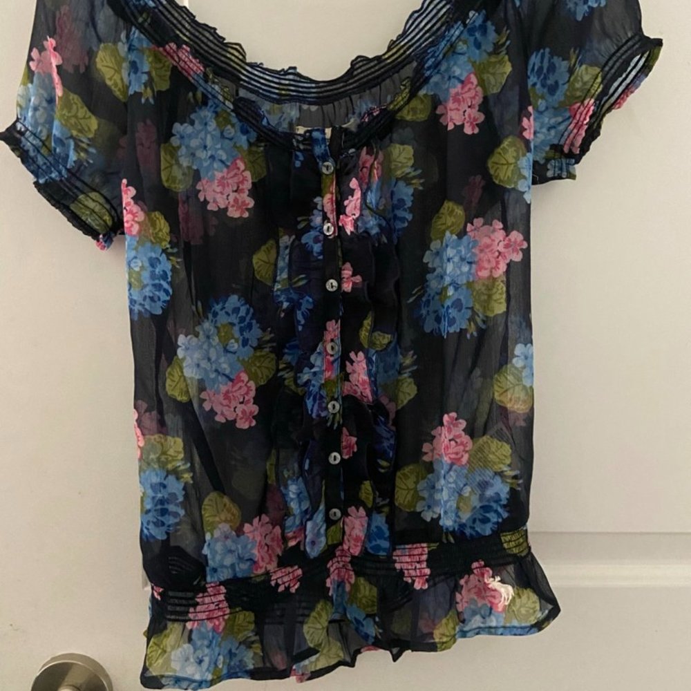 Abercrombie Mesh Floral Top